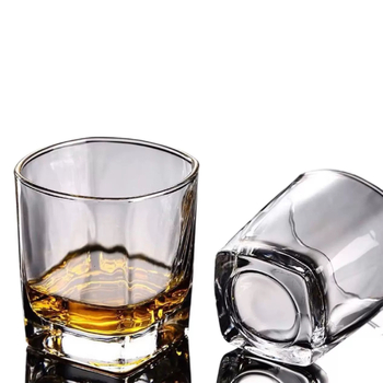 Pahar pătrat din sticlă, cu pereți groși, pentru ceai, apă, whisky și bere – bar/KTV