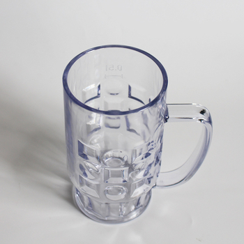 Wow cană de bere din plastic, personalizată, cu mâner, 650 ml, textură de ananas