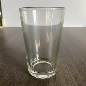Cană de bere din sticlă cu pereți drepți, 201–300 ml, imprimare a logo-ului