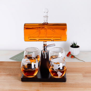 Decantoare de vodcă, seturi de decantare pentru whisky și suport din lemn Hengfan pentru sticle de vin