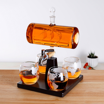 Decantoare de vodcă, seturi de decantare pentru whisky și suport din lemn Hengfan pentru sticle de vin