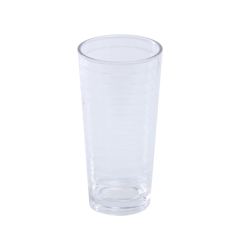 Mass Burning pahar de bere din acrilic PC cu dungi orizontale, pahar plastic durabil 200 ml