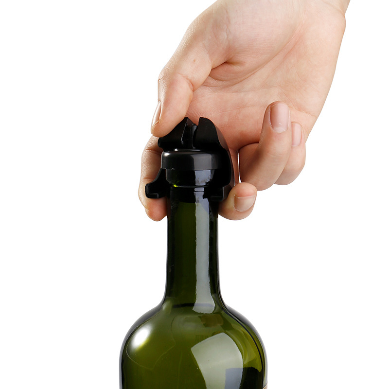 Stop din silicon pentru sticla de vin cu vid, design creativ, pentru vin roșu și șampanie