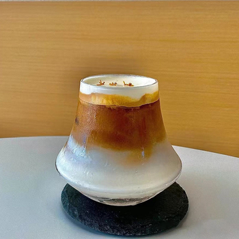 Pahar din sticlă pentru cafea și whisky, 301–400 ml, stil Instagram, ambalaj individual, imprimare logo disponibil