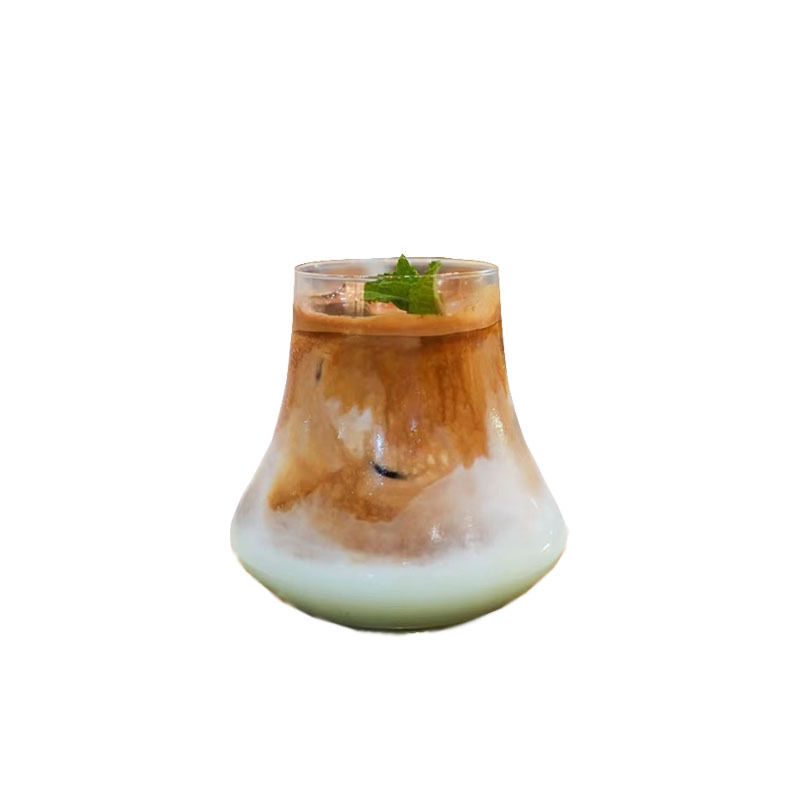 Pahar din sticlă pentru cafea și whisky, 301–400 ml, stil Instagram, ambalaj individual, imprimare logo disponibil