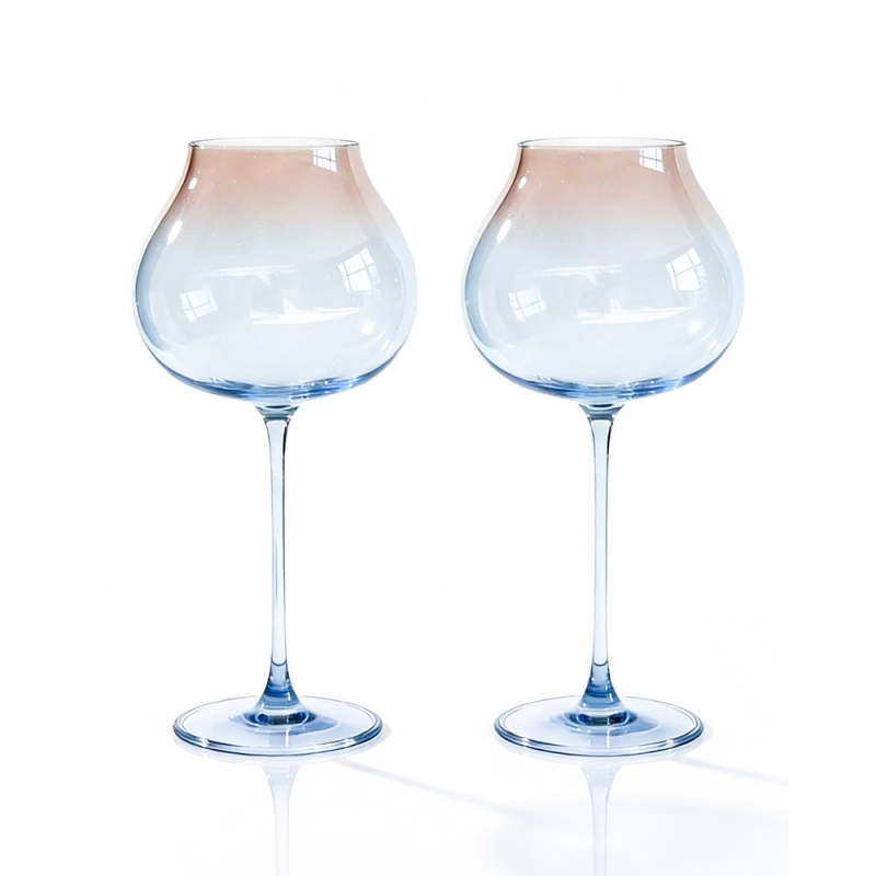 Pahar de vin cu picior înalt, stil scandinav minimalist, cristal, pentru uz casnic