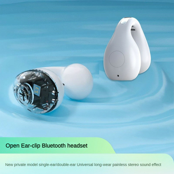Bežične Bluetooth slušalice s kostnom vodljivosti, dizajn klipa za uho, ne ulaze u uho, duga baterija