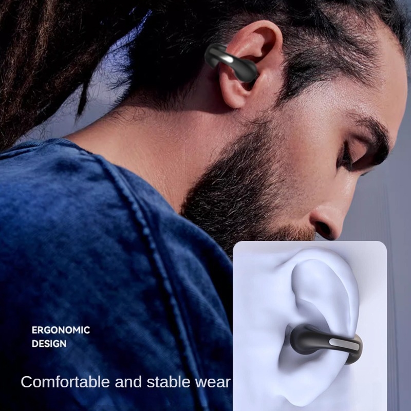 Bežične Bluetooth slušalice s kostnom vodljivosti, dizajn klipa za uho, ne ulaze u uho, duga baterija