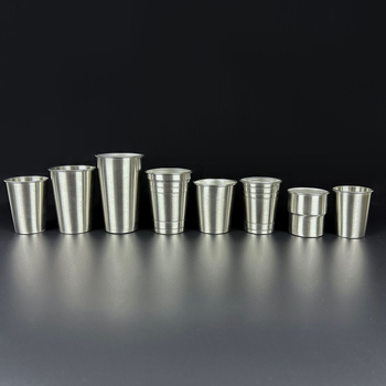 Pahar din oțel inoxidabil cu un singur perete, 501–600 ml, 304, pentru cafea sau bere, cană de camping, formă pătrată