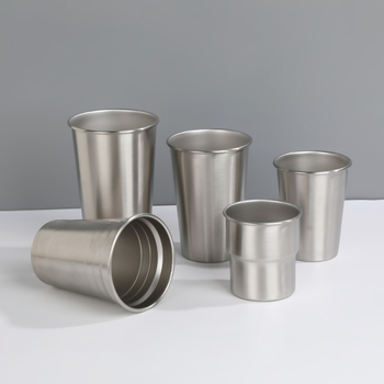 Pahar din oțel inoxidabil cu un singur perete, 501–600 ml, 304, pentru cafea sau bere, cană de camping, formă pătrată