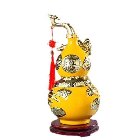 Sticlă de lichior din ceramică Jingdezhen, în formă de dovleac, sigilată, stil vintage, obiect de artizanat pentru casă