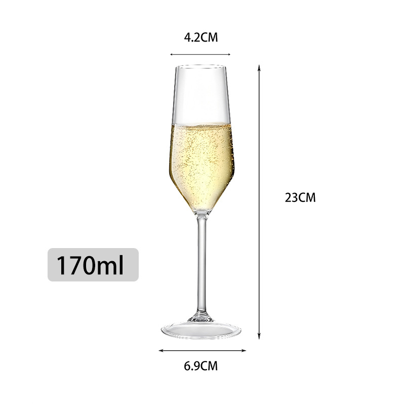 Pahar din plastic pentru șampanie și vin roșu, 170 ml