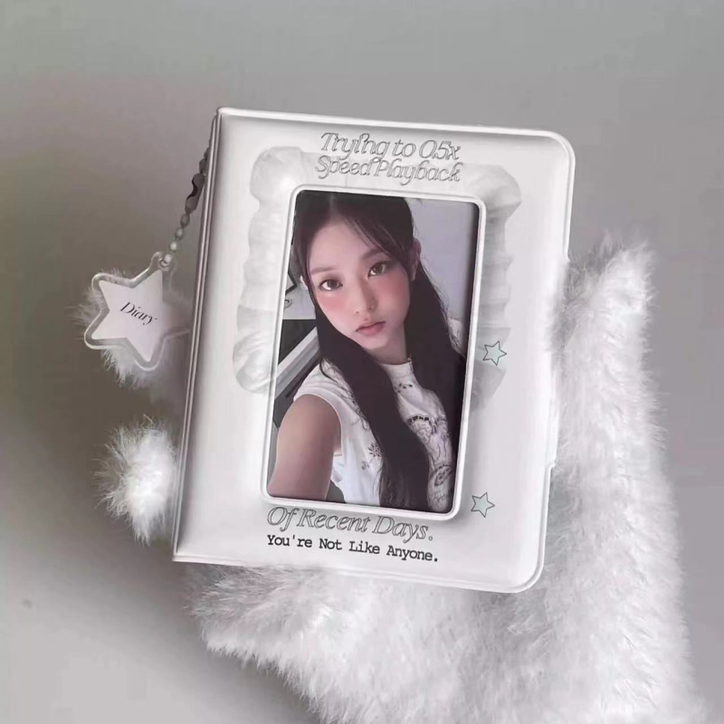 Album de carduri în stil coreean, inspirat de Instagram, cu grilă de organizare, 3 inci, pentru carduri și fotografii Polaroid, design feminin