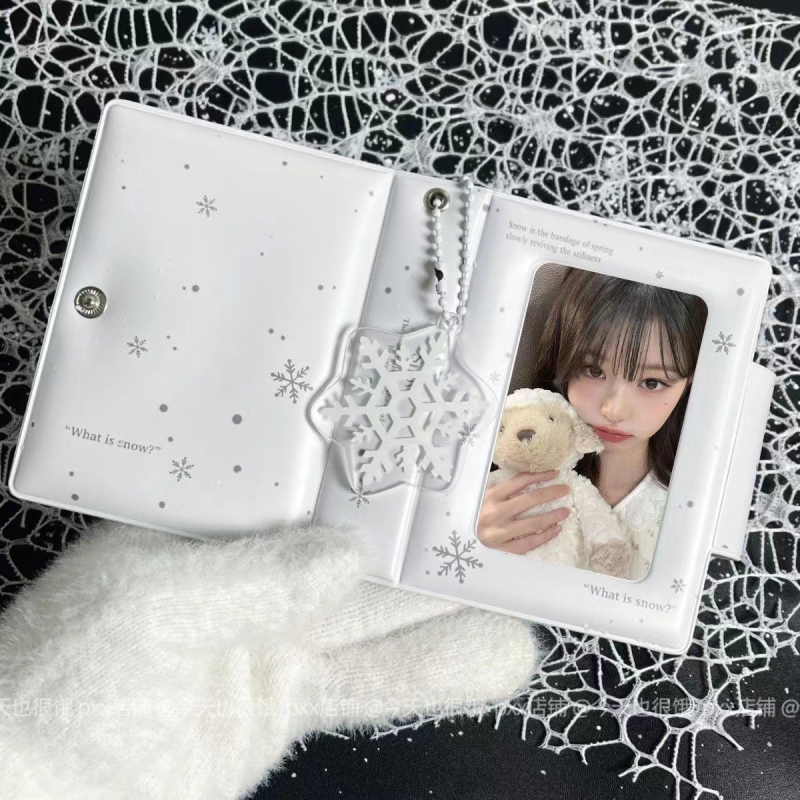 Album de carduri în stil coreean, inspirat de Instagram, cu grilă de organizare, 3 inci, pentru carduri și fotografii Polaroid, design feminin