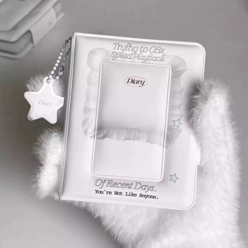 Album de carduri în stil coreean, inspirat de Instagram, cu grilă de organizare, 3 inci, pentru carduri și fotografii Polaroid, design feminin