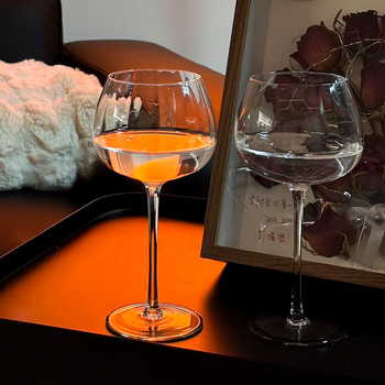 Pahar de vin roșu cu textură de dovleac, stil european, cristal, pentru uz casnic, design premium