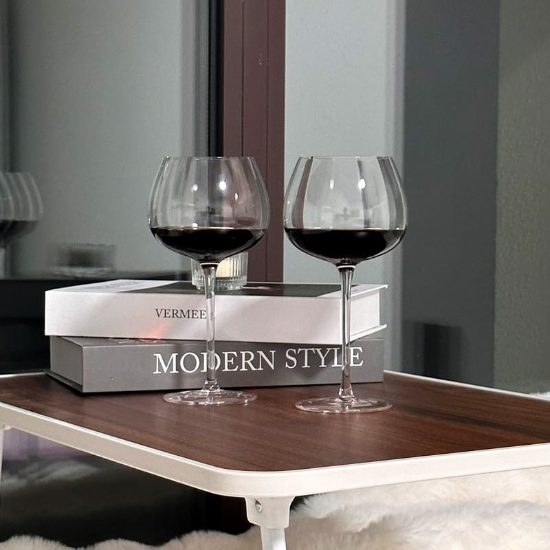 Pahar de vin roșu cu textură de dovleac, stil european, cristal, pentru uz casnic, design premium