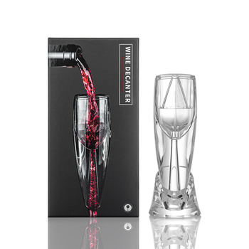 Decantor din acrilic pentru vin roșu, cu aerator, capacitate 1–100 ml