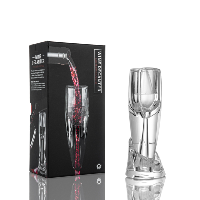 Decantor din acrilic pentru vin roșu, cu aerator, capacitate 1–100 ml