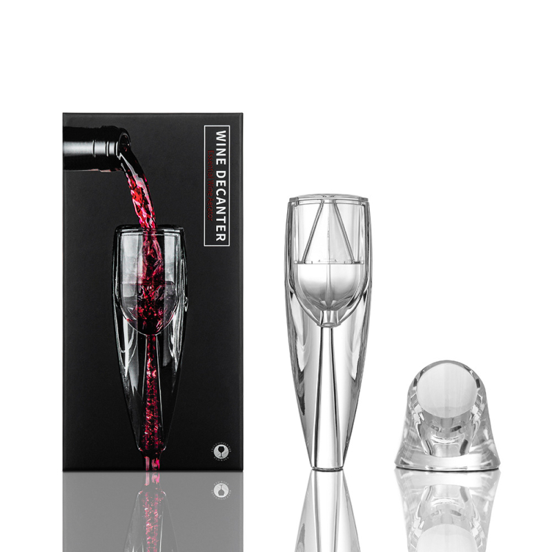 Decantor din acrilic pentru vin roșu, cu aerator, capacitate 1–100 ml