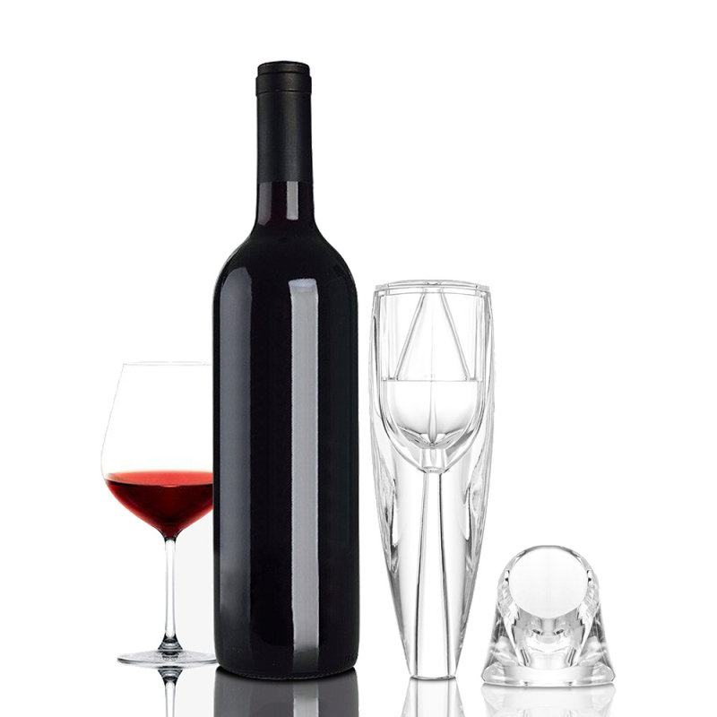 Decantor din acrilic pentru vin roșu, cu aerator, capacitate 1–100 ml