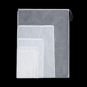 Sac filtrant din nylon, plasă 200–300, pentru filtrare ultrafină a laptelui, iaurtului, vinului și amestecurilor enzimatice cu nuci