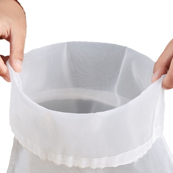 Sac filtrant din nylon, plasă 200–300, pentru filtrare ultrafină a laptelui, iaurtului, vinului și amestecurilor enzimatice cu nuci