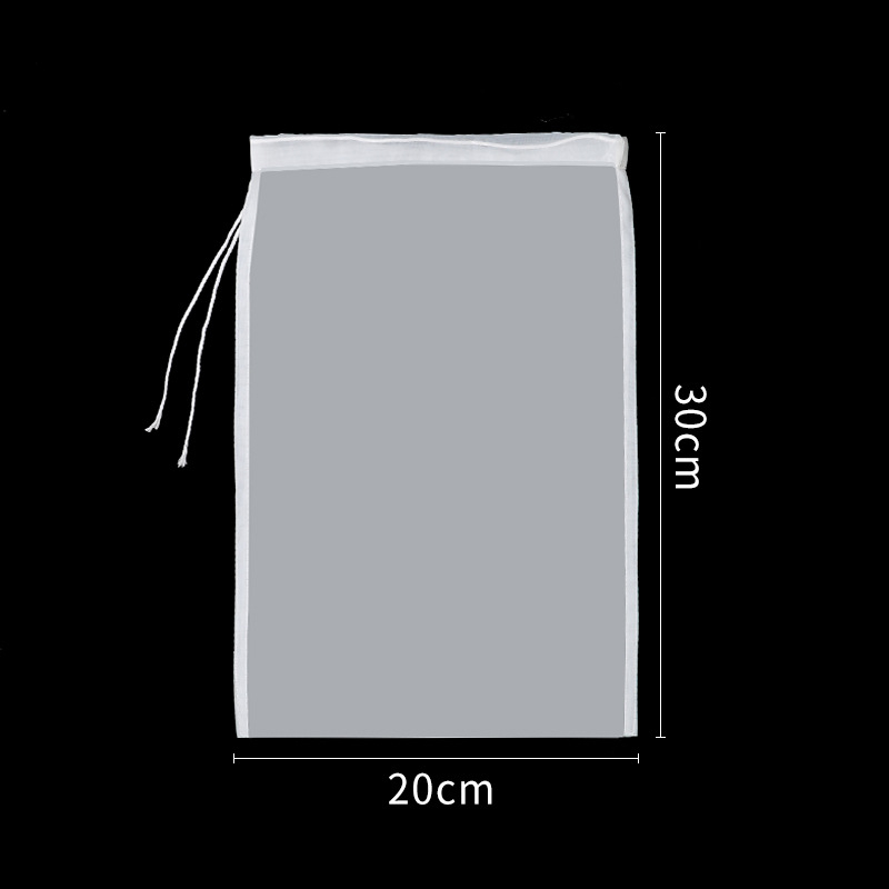 Sac filtrant din nylon, plasă 200–300, pentru filtrare ultrafină a laptelui, iaurtului, vinului și amestecurilor enzimatice cu nuci