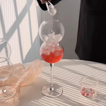 Gobelet din borosilicat pentru cocktailuri, pahar de șampanie elegant, de înaltă calitate.