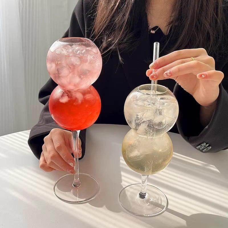 Gobelet din borosilicat pentru cocktailuri, pahar de șampanie elegant, de înaltă calitate.