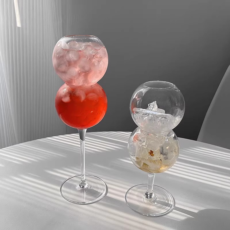 Gobelet din borosilicat pentru cocktailuri, pahar de șampanie elegant, de înaltă calitate.