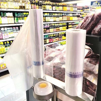 Saci pentru conservare alimentară, în rolă mare, foarte groși, de unică folosință, cu etichete imprimate, pentru uz casnic