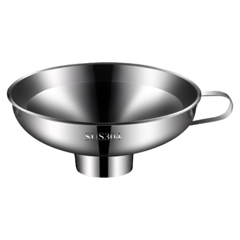 Funnel din oțel inoxidabil cu gură largă, pereți groși – pentru dressing de salată, ulei, gem și sosuri – diametru mare