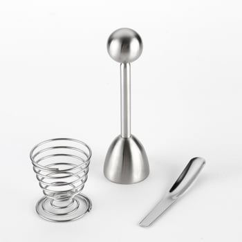 Deschizător și tăietor de ouă din oțel inoxidabil 304, cupă de ou cu arc, 18,5 cm