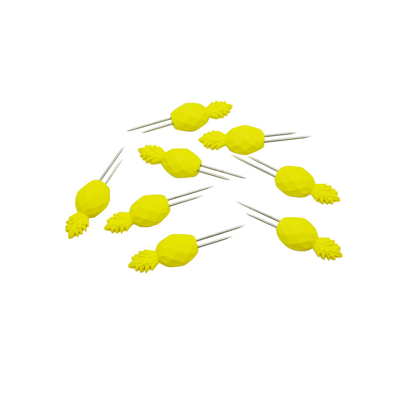 Set de 4 perechi de furculițe din oțel inoxidabil pentru porumb, cu design desen animat, furculițe de fructe în stil european și bețișoare pentru fructe, bețe pentru grătar porumb