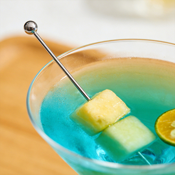 Set de frigărui din oțel inoxidabil pentru bar și cocktailuri – furculițe de fructe metalice, design creativ