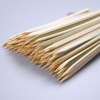 Știfturi plate din bambus cu piele verde pentru grătar și yakitori