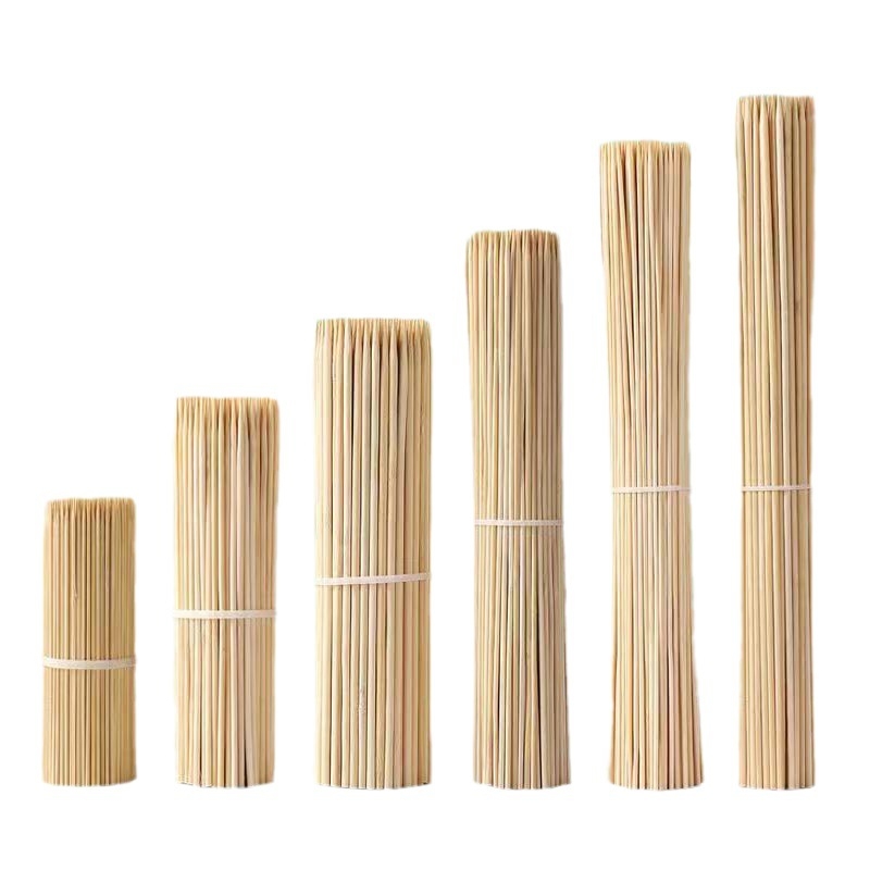 Jednokratni bambusovi ražnjići za roštilj, bijeli, duljine 25–40 cm, debljine 2–5 mm