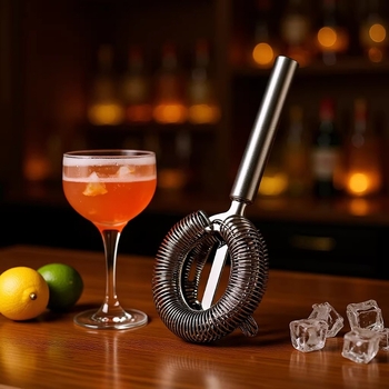 Filtru de gheață pentru bar din oțel inoxidabil 304 – separator pentru reziduuri, unealtă de barman