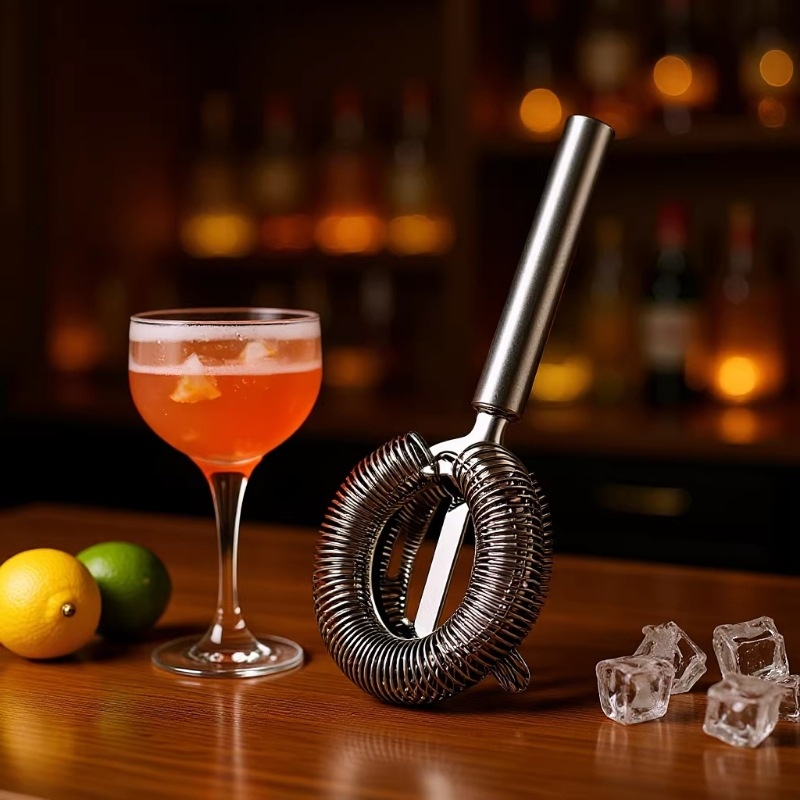 Filtru de gheață pentru bar din oțel inoxidabil 304 – separator pentru reziduuri, unealtă de barman