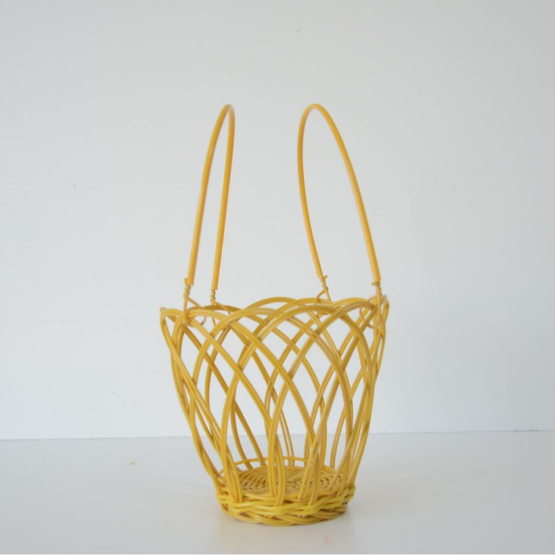 Coș împletit manual pentru depozitarea sticlelor de lichior Yixing din ceramică și porțelan albastru‑alb