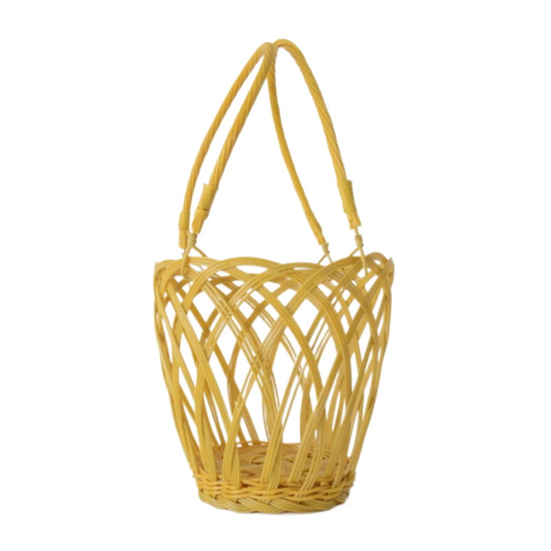Coș împletit manual pentru depozitarea sticlelor de lichior Yixing din ceramică și porțelan albastru‑alb