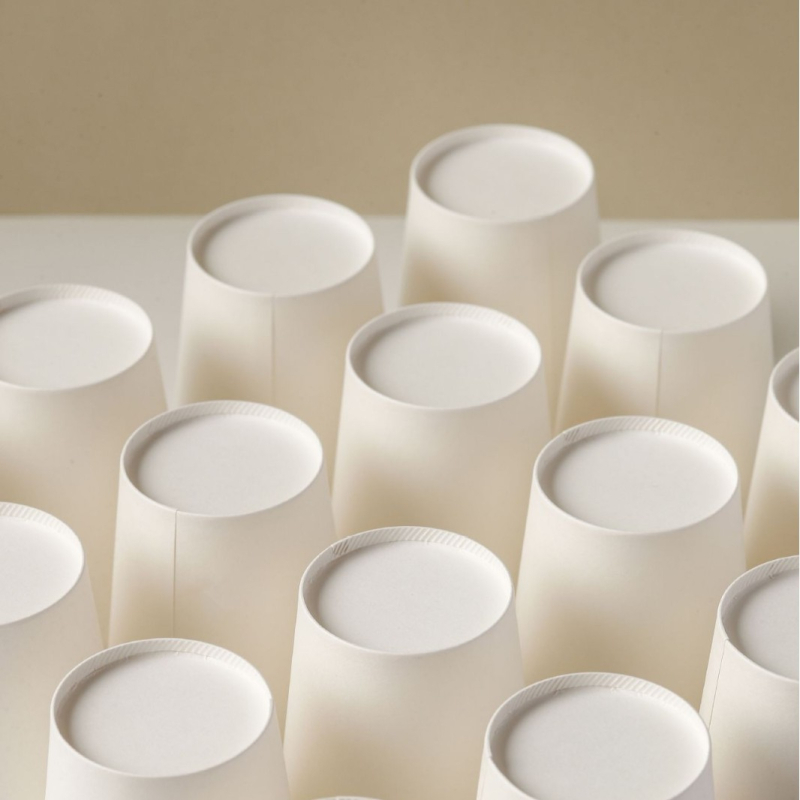 Cupe de unică folosință din hârtie, albe, îngroșate, capacitate 201–300 ml, 8,5 × 7,5 cm, 50 bucăți pe pachet, potrivite pentru băuturi fierbinți și reci, pentru casă și cafea la birou, pentru proiecte DIY