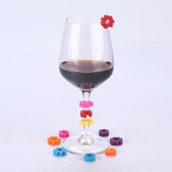 Etichete din silicon în formă de C pentru pahare de vin – etichete de identificare pentru petreceri
