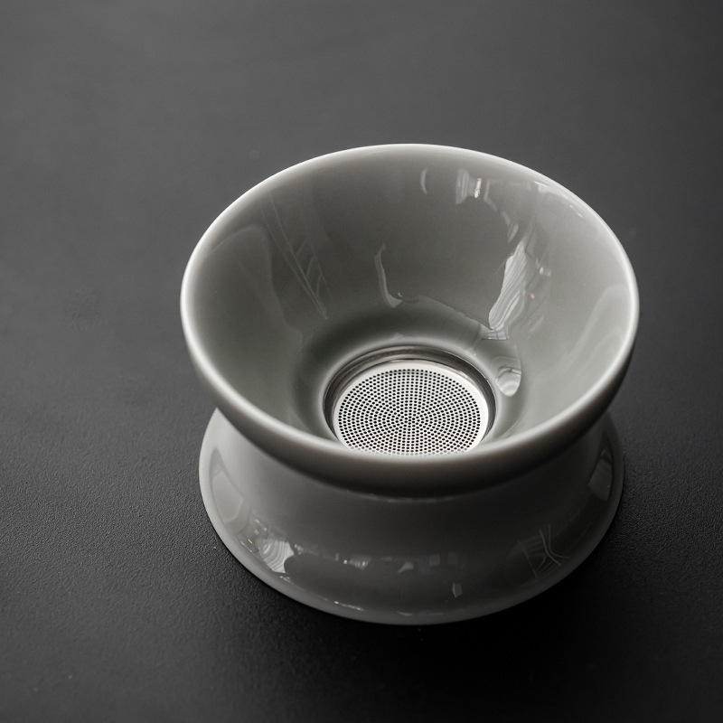 Set infuzor de ceai din ceramică cu filtru din oțel inoxidabil, pentru uz casnic