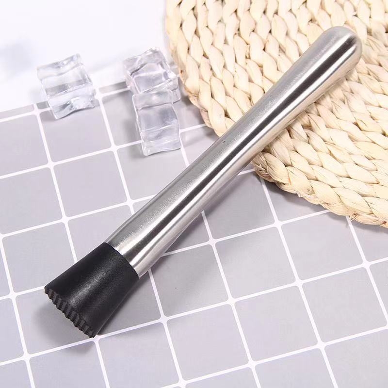 Set de unelte de bar din oțel inoxidabil, 10 piese, suport din lemn