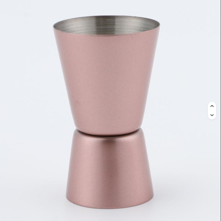 Lingură de bar din oțel inoxidabil 304, shaker pentru cocktailuri, set de bar pentru uz casnic, filtru pentru gheață roz auriu, cană de măsură 600 ml
