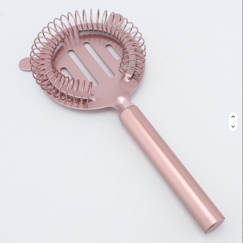 Lingură de bar din oțel inoxidabil 304, shaker pentru cocktailuri, set de bar pentru uz casnic, filtru pentru gheață roz auriu, cană de măsură 600 ml