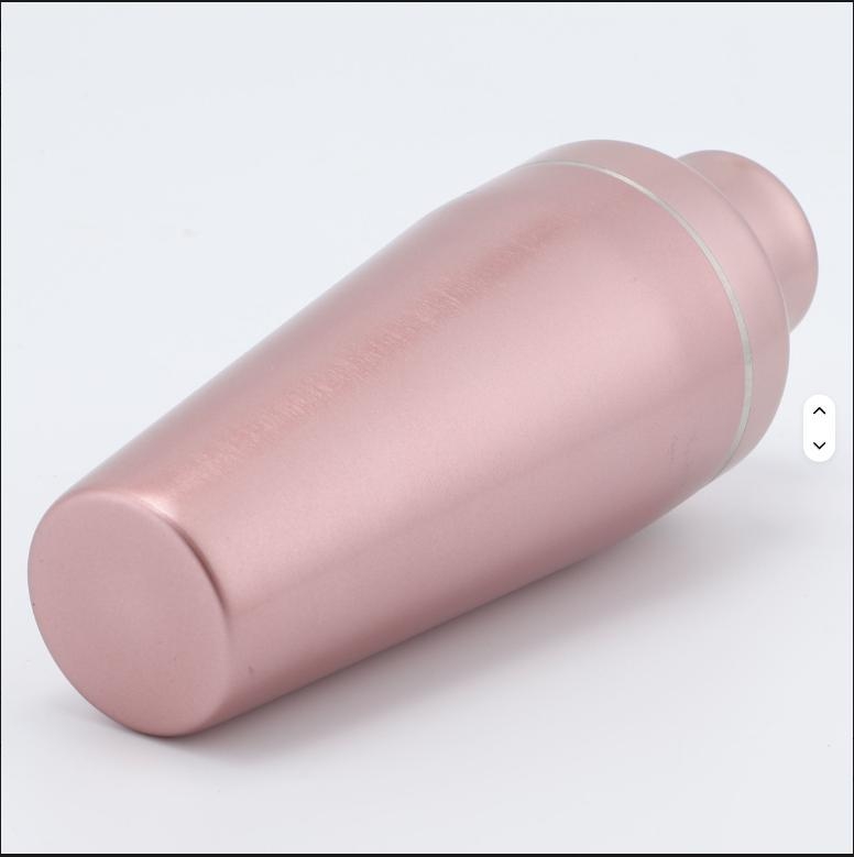 Lingură de bar din oțel inoxidabil 304, shaker pentru cocktailuri, set de bar pentru uz casnic, filtru pentru gheață roz auriu, cană de măsură 600 ml