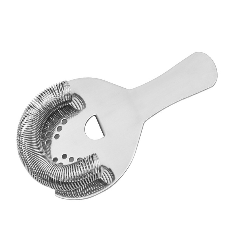 Filtru de gheață din oțel inoxidabil 304 pentru cocktail, cu orificii semisferice și separator de gheață